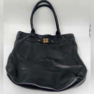 Tory Burch black leather tote